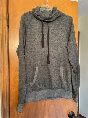 Men's Dark Gray Cowl Neck Pullover Sweater